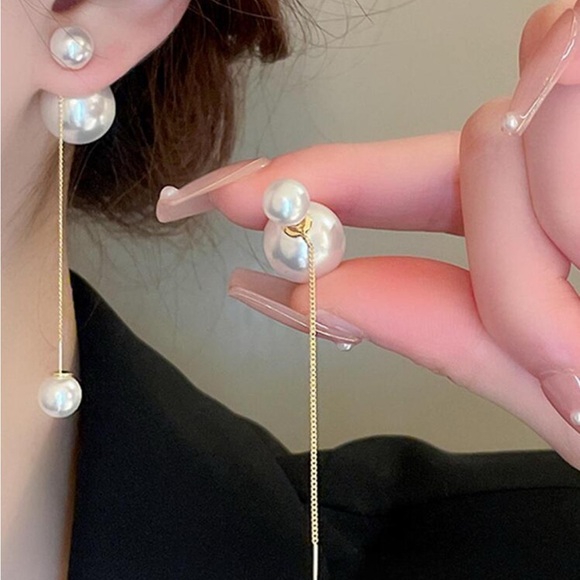 Jewelry - Pearl Whisper Jacket Drop Earrings